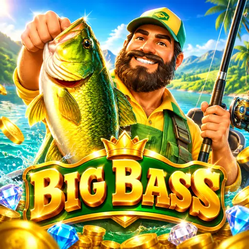 Capa do jogo Big Bass Crash com peixe e curva de multiplicador