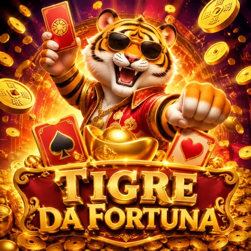 Capa do slot Fortune Tiger com o tigre dourado