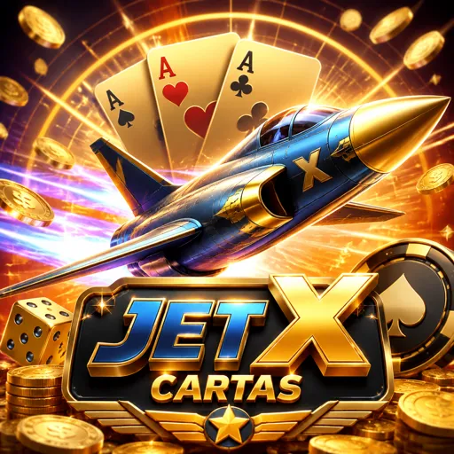 Capa do jogo JetX com jato decolando em trajetória de multiplicador